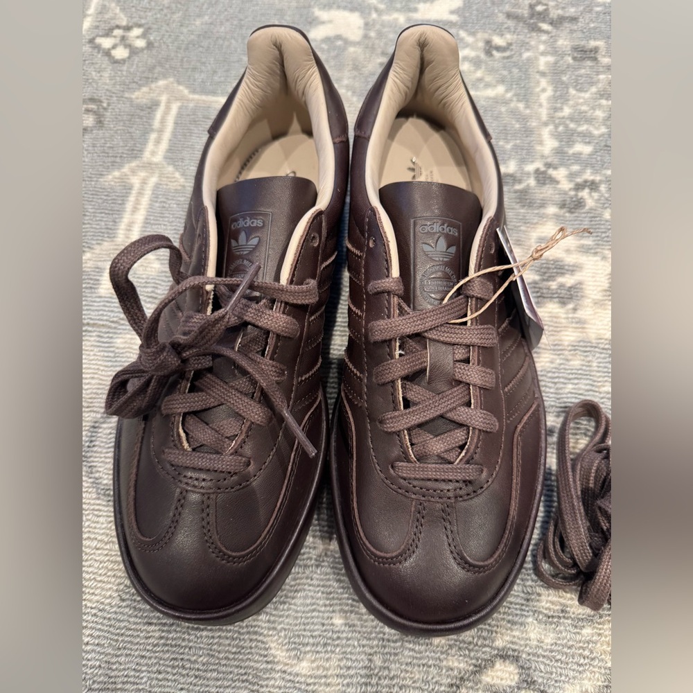 Adidas Men's Gazelle Dark Brown Leather Lux Sneakers